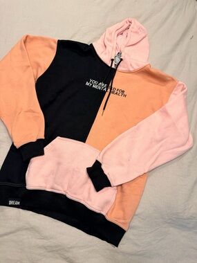 DREAM Colorblock “YOU ARE BAD FOR MY MENTAL HEALTH” Hoodie